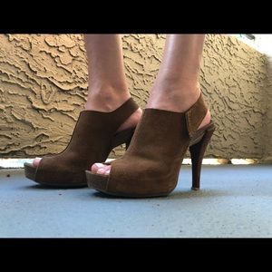 Pedro Garcia Chocolate Suede Ankle Strap Sandals